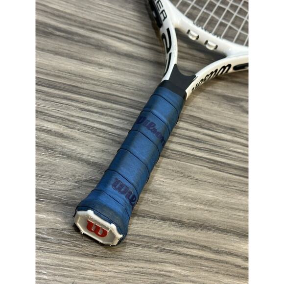 Wilson Federer 23 Edition Tennis Raquet 3 5/8 Black Blue White - Picture 5 of 10